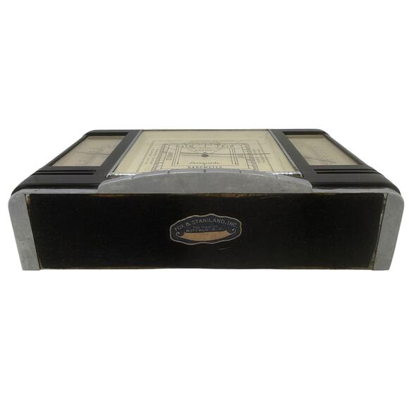 1940’s Art Deco Style Weather Station Black Bakelite Cabinet Fee and Stemwedel - Picture 10 of 15